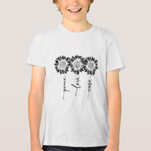 Camiseta Triblenda Amor Paz Conciencia de Heimers Girasol Curado Heim