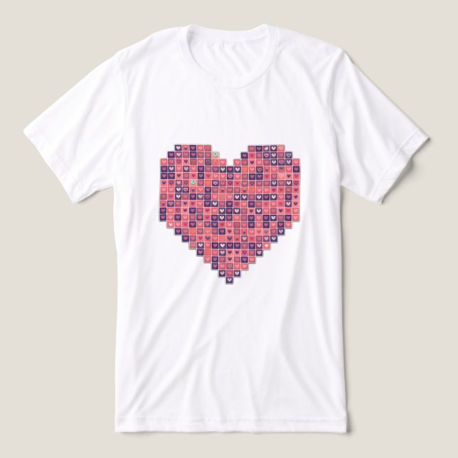 Camiseta Triblenda Amor Pixelado (Diseño delantero )