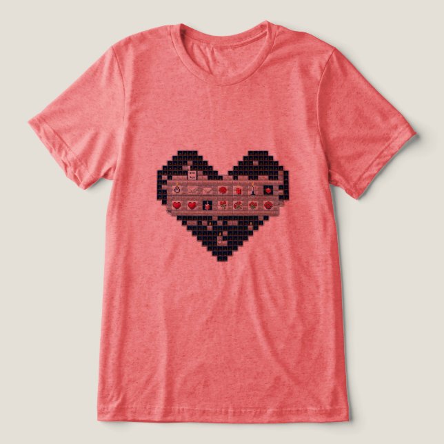 Camiseta Triblenda Amor Pixelado (Diseño delantero )