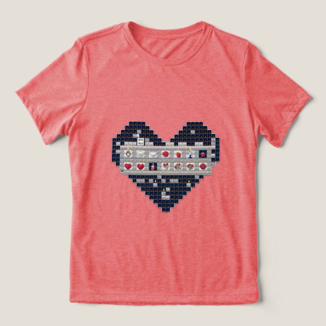 Camiseta Triblenda Amor Pixelado (Diseño delantero )