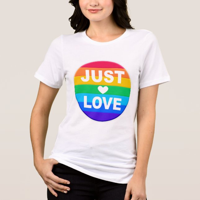 CAMISETA TRIBLENDA AMOR Y APOYO AL ORGULLO LGBTQ (Anverso)
