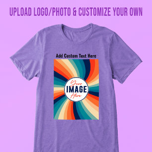 Camiseta Triblenda Añadir el logotipo de la imagen fotográfica Textos