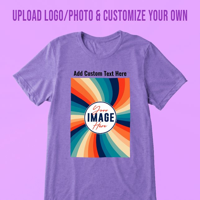 Camiseta Triblenda Añadir el logotipo de la imagen fotográfica Textos (Upload_Add_Your_Own_Logo_Photo_Image_Picture_Snapshot_Photography_Text_Here_Custom_Tee_TShirt Design)