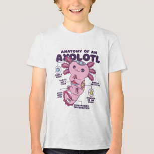 Camiseta Triblenda Anatomía de un regalo Axolotl mexicano de salamand