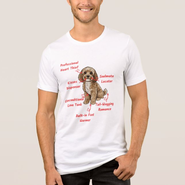 Camiseta Triblenda Anatomía Divertida de un Cockapoo - Regalo Único d (Anverso)