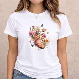 Camiseta Triblenda Anatomical Heart Floral Art
