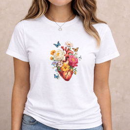 Camiseta Triblenda Anatomical Heart Floral Art