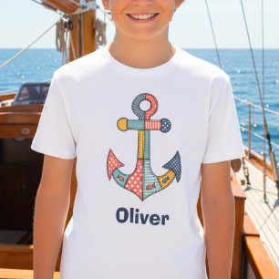 Camiseta Triblenda Ancla de parches adorable