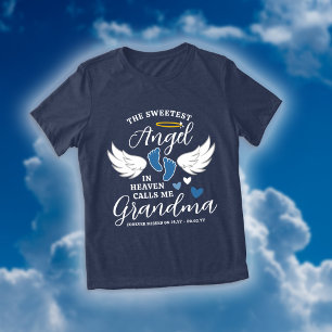 Camiseta Triblenda Ángel azul me llama abuela pérdida de nieto