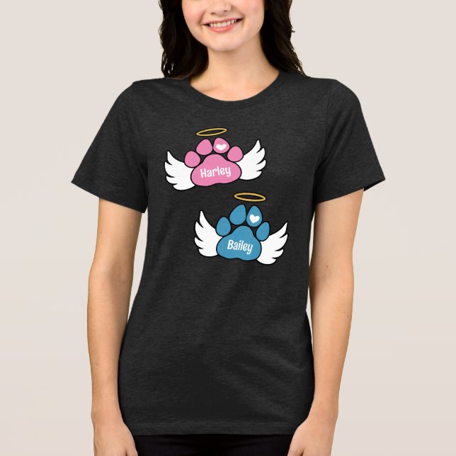Camiseta Triblenda Ángel de las patas rosadas y azules Alas 2 Monumen (Anverso)