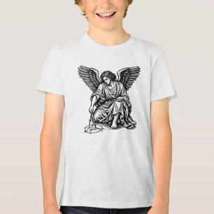 Camiseta Triblenda ángel dibujando figuras geométricas con compases