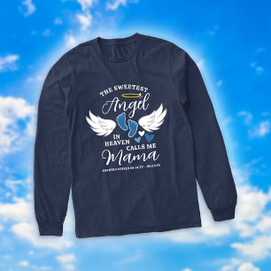 Camiseta Triblenda Ángel dulce azul me llama mamá pérdida de hijo