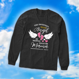 Camiseta Triblenda Angel dulce rosa me llama mamá pérdida de hija