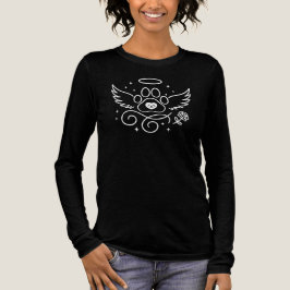 Camiseta Triblenda Ángel Paw Print con Wings & Halo - Mascota Memoria