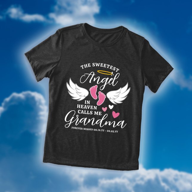 Camiseta Triblenda Ángel rosa me llama abuela pérdida de nieta (Subido por el creador)