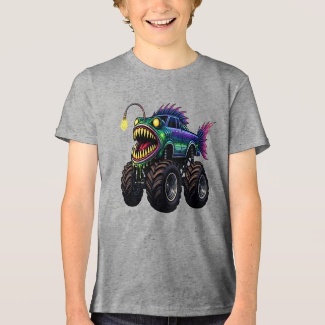 Camiseta Triblenda Anglerfish Monster Truck (Anverso)