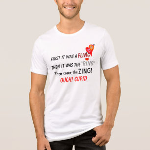 Camiseta Triblenda Anillo de aventura Zing Ouch Cupido Corazón Rojo H