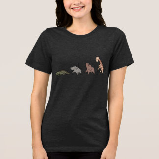 Camiseta Triblenda Animales de la Sabana (Elefante, Jirafa, Cocodrilo