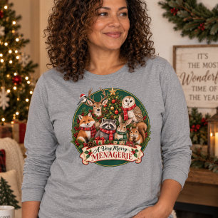 Camiseta Triblenda Animales Menagerie de Navidad