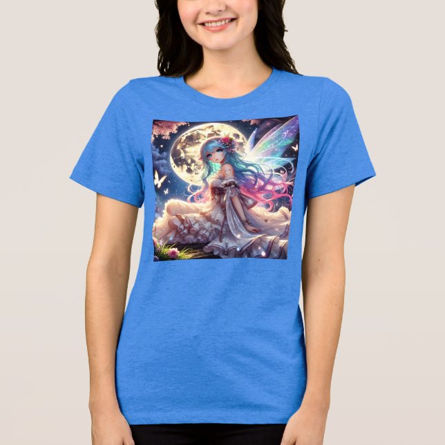 Camiseta Triblenda Anime Chica Moon Fairy Princess in Garden (Anverso)