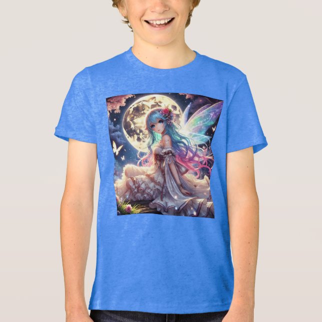 Camiseta Triblenda Anime Chica Moon Fairy Princess in Garden (Anverso)