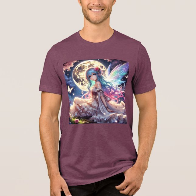 Camiseta Triblenda Anime Chica Moon Fairy Princess in Garden (Anverso)