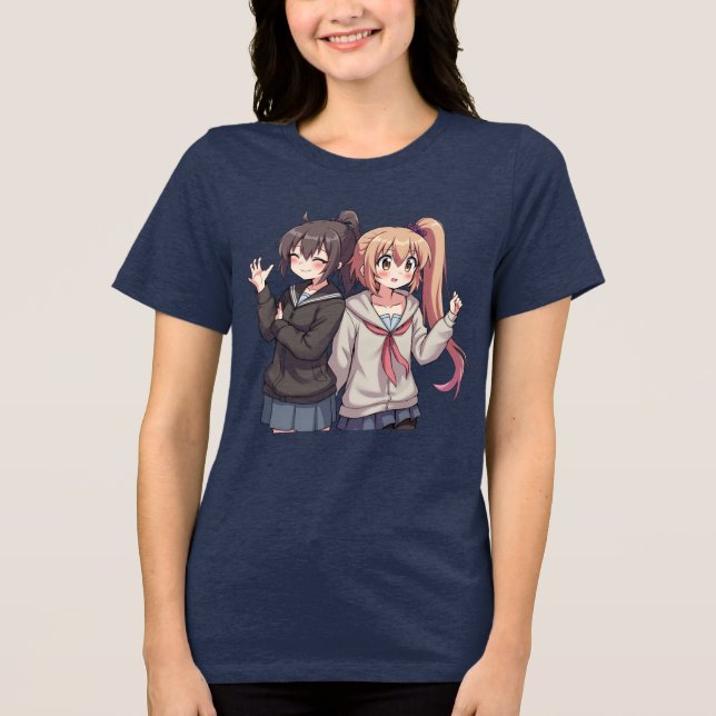 Camiseta Triblenda Anime Chica Power T-Shirt (Anverso)