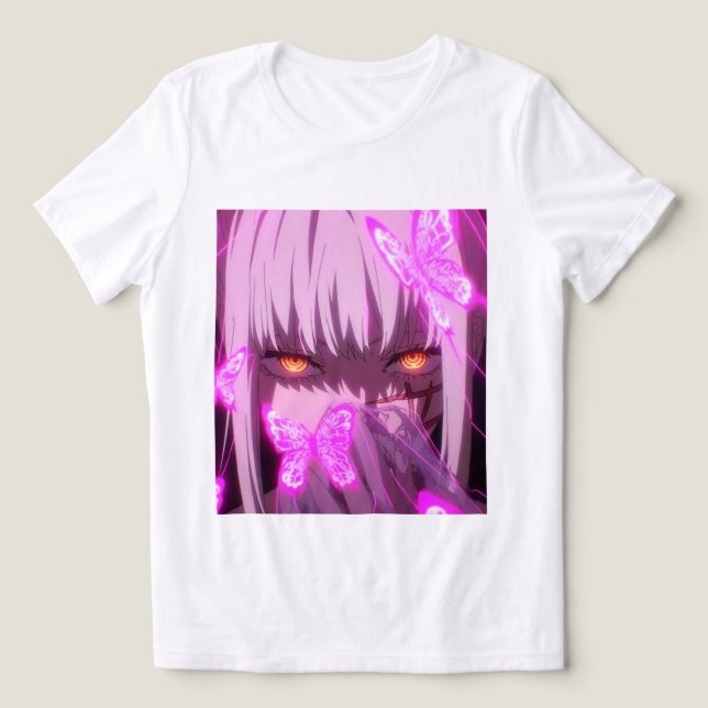 Camiseta Triblenda anime ia chica foto rosa 4k (Diseño delantero )