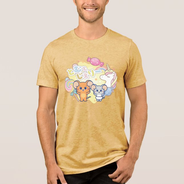 Camiseta Triblenda Anime Magical Candyland con Jerry y Tuffy (Anverso)