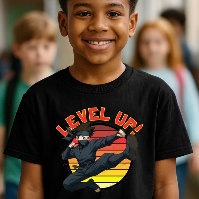 Camiseta Triblenda Anime Ninja On Retro Sunset Template (Subido por el creador)