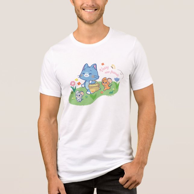 Camiseta Triblenda Anime Tom, Jerry y Tuffy Picnic (Anverso)