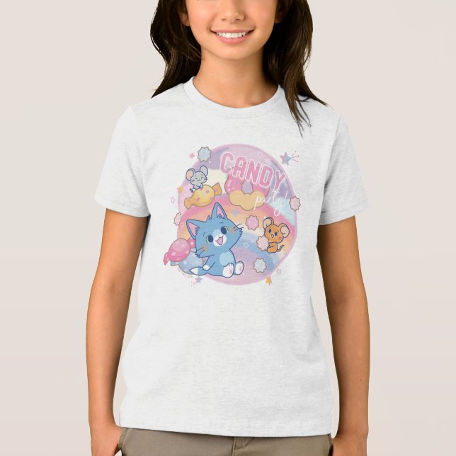 Camiseta Triblenda Anime Tom y Jerry Candy Fiesta (Anverso)