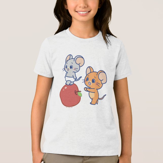 Camiseta Triblenda Anime Tuffy y Jerry Apple Rolling (Anverso)