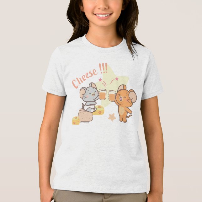 Camiseta Triblenda Anime Tuffy y Jerry Cheese (Anverso)