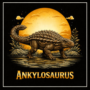 Camiseta Triblenda Ankylosaurus Dinosaur Prehistórico Luna