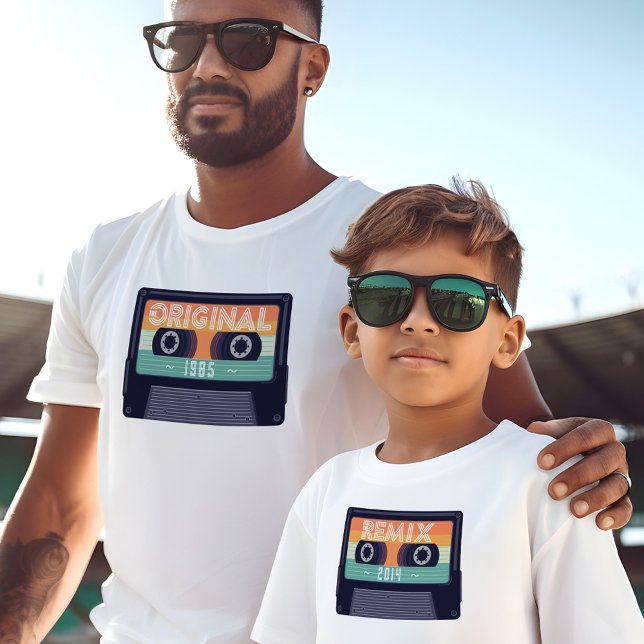 Camiseta Triblenda Año de cinta de cassette original con remix (Matching Original Remix Vintage Cassette Tape Year T-Shirt (The Remix))