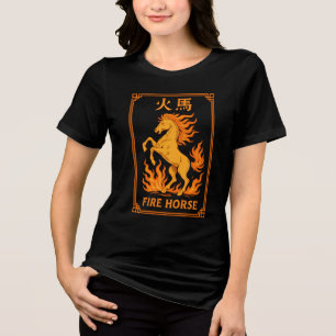 Camiseta Triblenda Año del Caballo de Fuego – Insignia de Mandala Ígn