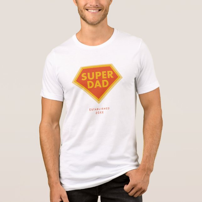Camiseta Triblenda Año personalizado de Super Dad (Anverso)