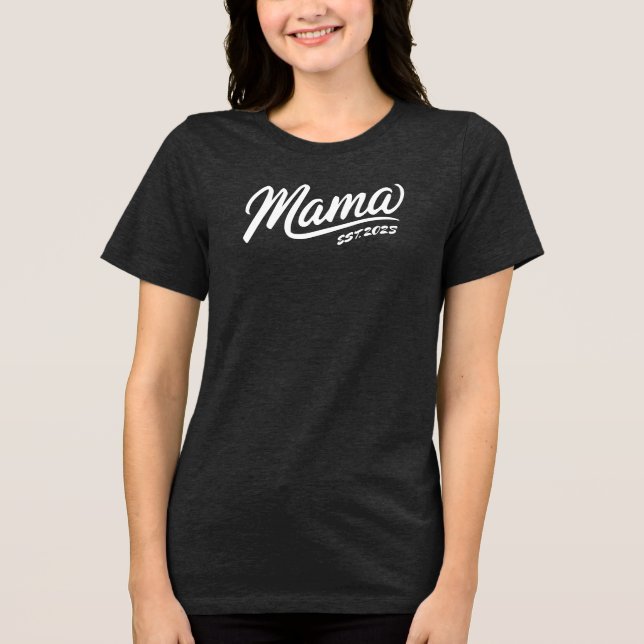 Camiseta Triblenda Año y Año de Nacimiento personalizado. Mamá Camise (Anverso)
