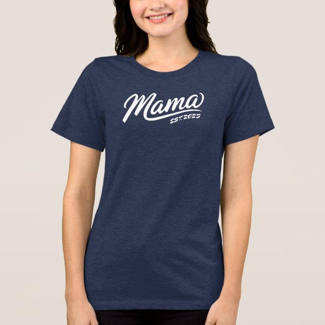 Camiseta Triblenda Año y Año de Nacimiento personalizado. Mamá Camise (Anverso)