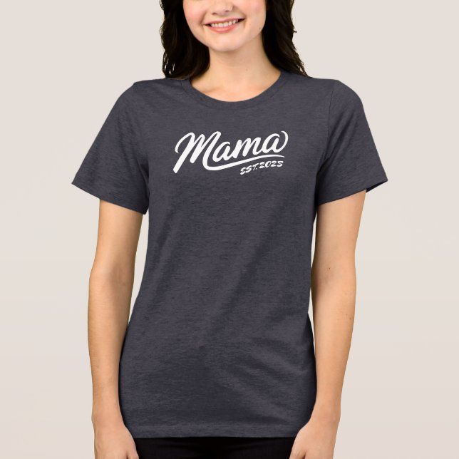 Camiseta Triblenda Año y Año de Nacimiento personalizado. Mamá Camise (Anverso)