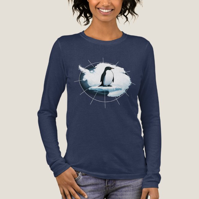 Camiseta Triblenda Antarctica Penguin Emblem – Polar Explorer Design (Anverso)