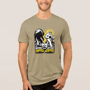Camiseta Triblenda Antes del café, soy solo Bigfoot