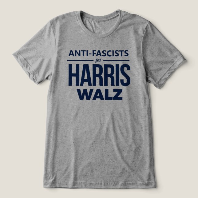 Camiseta Triblenda Antifascistas por Harris Walz (Diseño delantero )