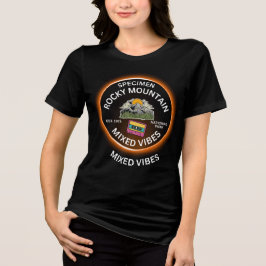 Camiseta Triblenda Antiguas Vibraciones Mixtas de las Montañas Rocosa
