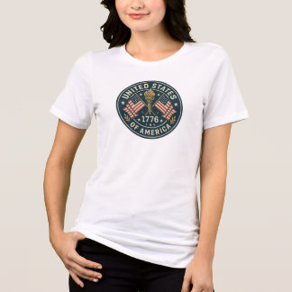 Camiseta Triblenda Antorcha de la Libertad de 1776 — Sello de la Viej