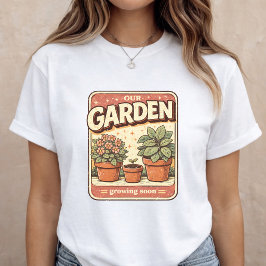 Camiseta Triblenda Anuncio de Bebé Jardín Revelación de Embarazo