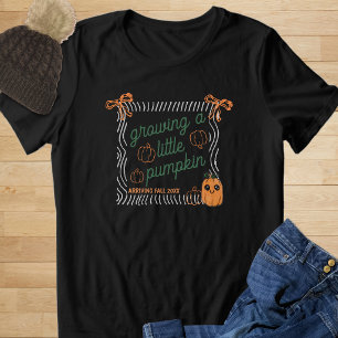 Camiseta Triblenda Anuncio de embarazo de calabaza de Halloween lindo