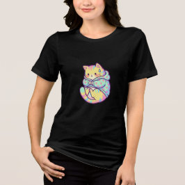 Camiseta Triblenda Anxious But Cute Cat