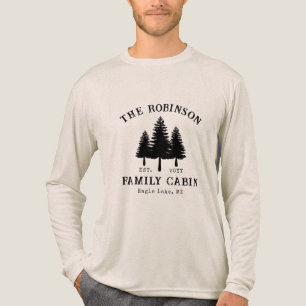 Camiseta Triblenda Apellido Cabaña Rústica Campo Bosque Árboles